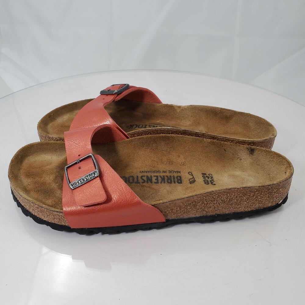 Birkenstock Madrid Sandals Women 7/38 Wide Pink Slide Cork Shoes